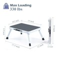 thumbnail image 3 of KK KINGRACK Metal Step Stool, Portable Folding Step, Anti-Slip Wide Pedal, 330lbs, White, 3 of 6