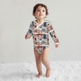thumbnail image 4 of Xecao Patchwork In Country Style Print Baby unisex-baby Cotton Long-sleeve Bodysuits-6 Months, 4 of 6