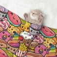 thumbnail image 2 of Pofeuu Fruit-Flavored Ice-Cream Print Puppy Blanket,Dog Blankets,Pet Blanket Cozy Cat Blankets for Indoor Cats, Fuzzy Pet Blanket for Kitten Doggy Dog Blankets-Large, 2 of 8