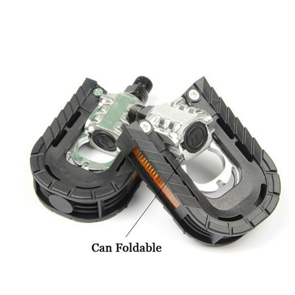 Pretyzoom 2 Pcs Foldable Bicycle Pedals Multi Anti Slip for Mountain Bike