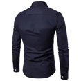 thumbnail image 4 of Rloper-Lop Mens Dress Shirts Regular Fit Button Down Business T Shirts Turn Down Collar Blouses Long Sleeve Business Tops with Pockets 3XL, 4 of 4