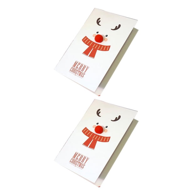 Ounissouiy PY2 Unique Merry Xmas Tarjeta de animales de dibujos animados en 3D Feliz año nuevo Tarjeta de Navidad Postal Vacaciones Niños Tarjetas de Type1 NO1 Ounissouiy CBP261046