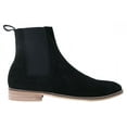 thumbnail image 2 of Santimon Mens chelsea Boots Suede Ankle Dress Boot Black 6, 2 of 5