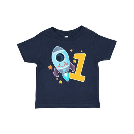 

Inktastic Rocket Space Ship Happy First Birthday Gift Baby Boy or Baby Girl T-Shirt