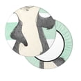thumbnail image 7 of Uemuo Cute Raccoon Pattern Round Bar Stool Seat Covers Washable Stool Cushion Slipcover Elastic Bar Chair Covers-, 7 of 7