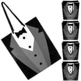 thumbnail image 4 of Bolso de papel práctico, bolsa de regalo elegante, bolsa de regalo, bolsas de recuerdo, bolsa de regalos para festival, fiesta, cumpleaños, boda (negro), 5 uds., 4 of 5