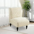 thumbnail image 6 of LKJYER Armless Accent Chair Cover Slipcover, Stretch Jacquard Accent Chair Cover Without Arms Removable Armless Slipper Chair Slipcover Furniture Protector Covers for Living Room Hotel, 6 of 7
