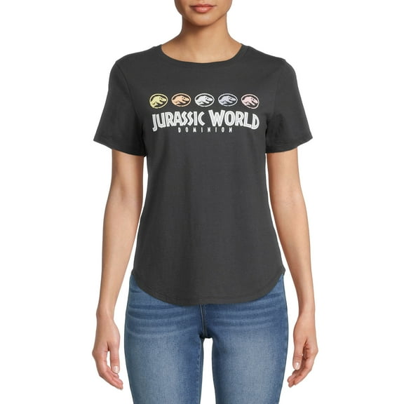 Women's Jurassic World Graphic T-Shirt with Short Sleeves