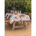 thumbnail image 2 of Outdoor Tablecloth with Umbrella Hole and Zipper, Orange Blue Fall Pumpkins Rectangle Table Cloth 54x80 Inch Waterproof Tablecloth, Floral Botanical Thanksgiving Rustic Picnic Table Cover for Patio, 2 of 7