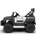 thumbnail image 5 of NIGSQJB 12V Kids Ride On Car w/ Parent Remote Control, Electric Police Car w/ Dual Drive,Bluetooth,MP3 Music,Headlights,4 Wheel Suspension,Slow Start, 3.11MPH UTV Toy,Gift for Kids Aged 2-4,Black W, 5 of 16