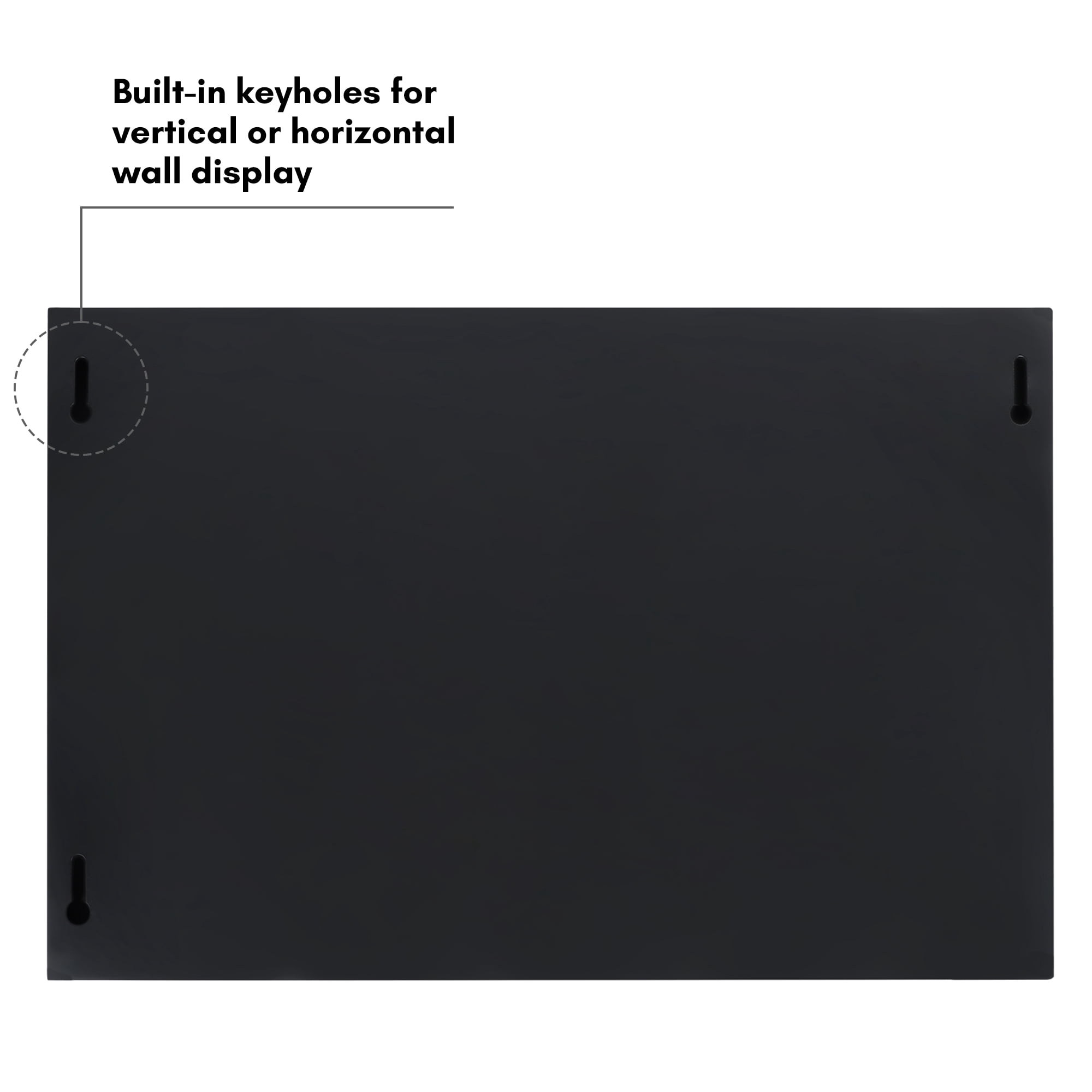 Americanflat 8.5x11 Kids Art Frame Holds Holds 25 Artworks Slide Artworks per Slot Two Openings Storage - Black