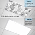 thumbnail image 4 of Black Gray Coral Coastal Fluorescent Light Covers, Summer Beach Seaside Nautical Magnetic Light Covers for Ceiling Lights, Fluorescent Ceiling Shade Filters for Classroom Bedroom Office 4x2Ft x 1PCS, 4 of 8