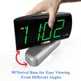 thumbnail image 4 of Alarm Clock Big Digits wiht Swivel Base,2 Levels Alarm Sound,2-Level Brightness Digital Clock for Bedrooms,Easy to Read, Bedside Alarm Clock,12H Format, 9 MIN Snooze,Outlet Powered, Battery Backup, 4 of 8