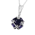 thumbnail image 2 of Galaxy Gold GG 14K White Gold Natural Sapphires Pendant Necklace - September Birthstone - Truth & Nobility - 16" to 24" - Fine Jewelry for Women, 2 of 3