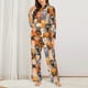 thumbnail image 2 of Balery Cute Cat Paw Conjunto de Pijama con Estampado para Mujer, Conjunto de Dos Piezas con Manga Larga, Ropa de Dormir Suave con Bolsillos, Pijamas Cómodos-Small, 2 of 7