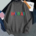 thumbnail image 2 of Vedolay Women T Shirts Casual Women's Casual Long Sleeve Solid Lightweight Pullover Tops Loose Sweatshirt with Pocket,Dark Gray S, 2 of 3