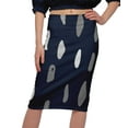 thumbnail image 4 of Moomaya Poly Spandex Skirt Printed Pencil Skirt Plus Size Summer Wear Clothing, 4 of 6