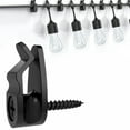 thumbnail image 6 of Outdoor String Light Clips - 10 Pcs Screw-Mount Weatherproof Hooks for Patio Lights & Gutter Hanging(Black), 6 of 6