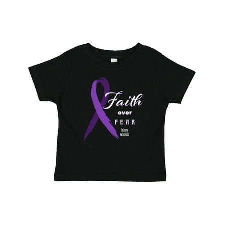 

Inktastic Faith over Fear Epilepsy Awareness with Purple Ribbon Gift Baby Boy or Baby Girl T-Shirt