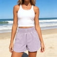 thumbnail image 5 of Oplxuo Boxer Shorts for Women Gingham Pajama Summer Casual Lounge Sleep Plaid Shorts Y71K Beach Bottoms, 5 of 7