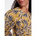 thumbnail image 5 of Scenario Women's and Women's Plus Blouse with 3/4-Length Puff Sleeves, Sizes XS-4X, 5 of 6