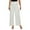 White, variant on Prolriy Dress Pants Women, Women's Solid Color Fashionable Casual Pocket Cotton Linen Waist Wide Leg Pants Women's Pants Business Casual Pants for Women Army Green L
