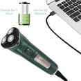 thumbnail image 4 of Rasoirs Électriques pour Hommes Rechargeables Étanches IPX7 Rasoirs Rotatifs avec Tondeuse Escamotable Rasage Humide et à Sec Rasoirs Rotatifs, Vert-Vert Foncé, 4 of 7