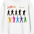 thumbnail image 2 of Genesis Never A Time Multicolor Album Art Crew Neck Long Sleeve Women's White Sweatshirt, 2 of 3