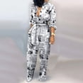 thumbnail image 2 of Heliisoer Mode Femmes Pantalon Grand Imprimé Couleur Manches Longues Combinaison avec, 2 of 9