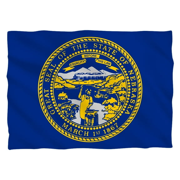 Nebraska Flag (Front Back Print) Pillow Case