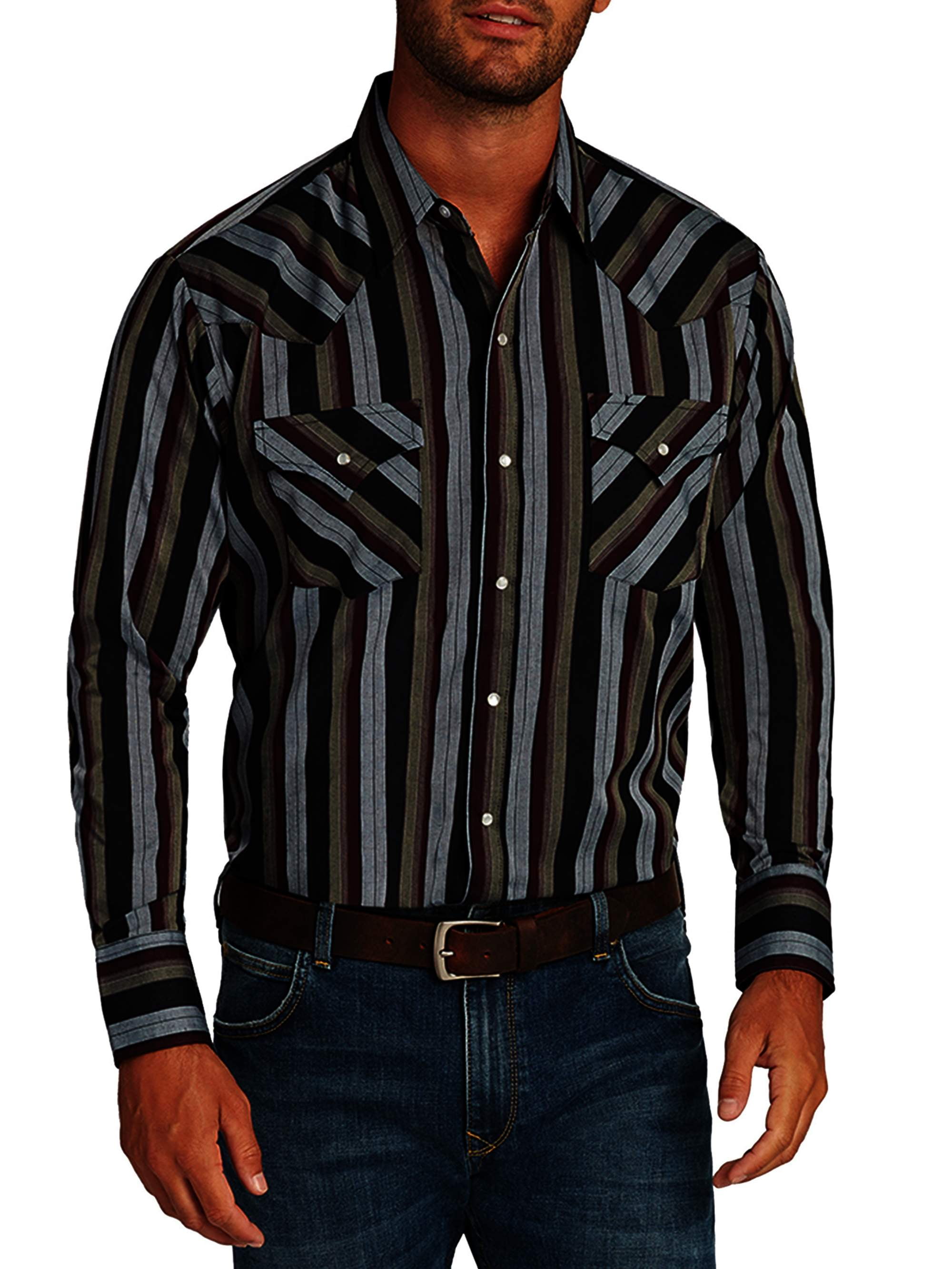 Ely Cattleman Men's Long Sleeve Stripe Western Shirt