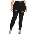 thumbnail image 1 of JDinms Jeans en Denim Déchirés pour Femme, 1 of 5