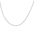 thumbnail image 2 of 14K White Gold Chain 1mm Intriguing Fancy DC Tube Link Chain Necklace (16, 18, 20, 22, 24 Inches), 2 of 3