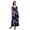 Navy Blue, variant on Bimba Bird Women Summer Printed V Neck Long Maxi Dress Holiday Resort Wear-Large Navy Blue