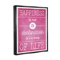 thumbnail image 3 of Stupell Industries Happiness Is A Way Of Life Pink Watercolor Typography Jet Black Framed Floating Canvas Wall Art, 16x20, by A.V. Art, 3 of 6