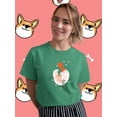 thumbnail image 2 of Corgi And Gray Kitten T-Shirt Women -Image by Shutterstock, Female Small, 2 of 4