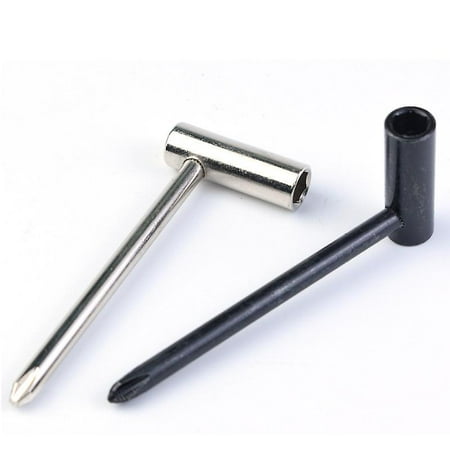 

Metal Truss Rod Box Electric Guitar Wrench Truss Tool With Screwdriver(black+silver)(2 pcs)