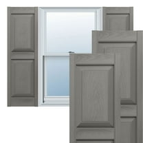 14 1/2"W x 57"H Lifetime Vinyl, TailorMade Two Equal Panels, Raised Panel Shutters, Clay
