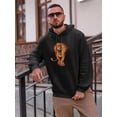thumbnail image 2 of Burning Lion Design Hoodie Men -Image by Shutterstock, Male XX-Large, 2 of 4