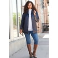 thumbnail image 5 of Roaman's Women's Plus Size A-Line Leather Jacket, 5 of 6