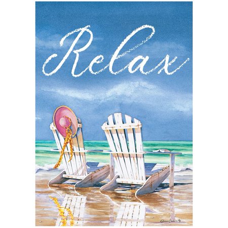 Custom Decor Garden Flag - Relax Adirondacks