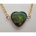 thumbnail image 2 of Heart Green Sea Sediment Jasper Gold Necklace, 2 of 5