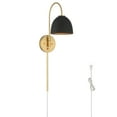 thumbnail image 2 of Hunter - Erling 1-light Luxe Gold, Medium Size Sconce Light, Dimmable, Modern Style, Sconce Shaped, for Bedrooms, Dining, Living Rooms - 48175, 2 of 10