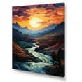 thumbnail image 2 of Designart "Yellow Blue Mountains Majestic Palette This" Cottage Canvas Art Print, 2 of 5