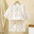 thumbnail image 2 of NIEWTR Baby Summer Outfits Children 2PC Summer Clothes Short Sleeve Pullover and Elastic Shorts Soft Pajamas Set for 6 12 18 24 Months 2T 3T Lightweight(A-Pink,6-12 Months), 2 of 4