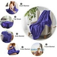 thumbnail image 3 of Home Navy Flannel Fleece Throw Blanket, Solid Ultra Soft Luxury Double Side Fuzzy & Plush Fall Blanket for Couch and Pet, Fluffy Cozy Throw Blanket - All Season Premium Bed Blanket - (50"x60"), 3 of 11