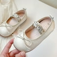 thumbnail image 5 of Dakaela Baby Girls Mary Jane Flats Soft Sole 3T 4T 5T Infant Moccasins Rhinestone Strap Sparkly Toddler Princess Dress Shoes Gold 8, 5 of 8