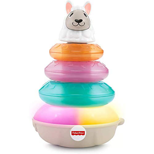geschiedenis Simuleren Glad Fisher-Price GHR17 Linkimals Lights and Colours Llama, Interactive Stacking  Ring Toy - Walmart.com