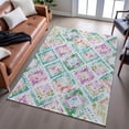 thumbnail image 6 of Addison Rugs Mayfield Premium Machine Washable Transitional Geometric Teal Rectangle Rug, 10' x 14', 6 of 6