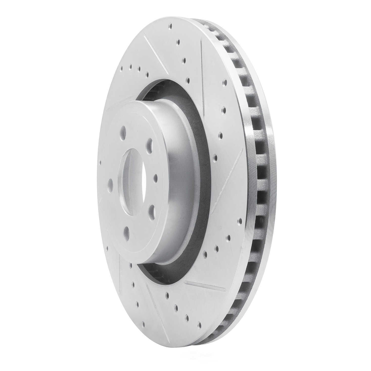 Dynamic Friction Company 631-54078R DFC Brake Rotor - Drilled And Slotted - Silver